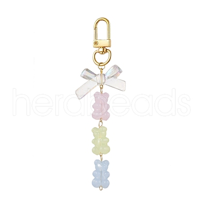 Transparent Acrylic Bear Pendant Decorations KEYC-JKC00811-1