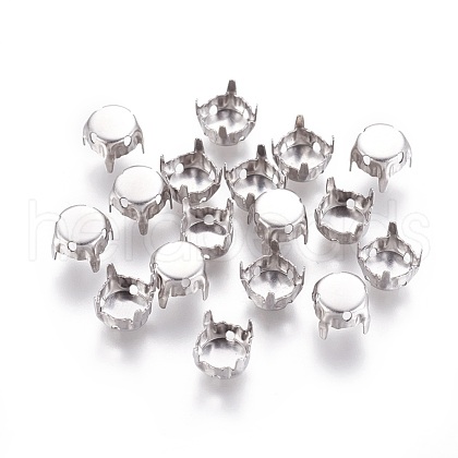Non-Tarnish 316 Surgical Stainless Steel Sew on Prong Settings STAS-I118-04P-1