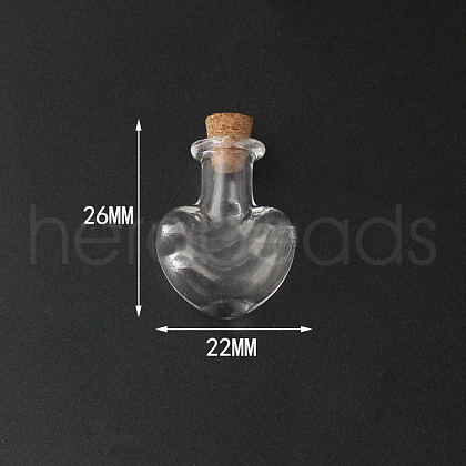 Mini High Borosilicate Glass Bottle Bead Containers X1-BOTT-PW0001-261J-1