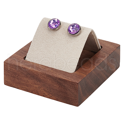 Rectangle Wood Earring Display Stands EDIS-WH0032-20-1