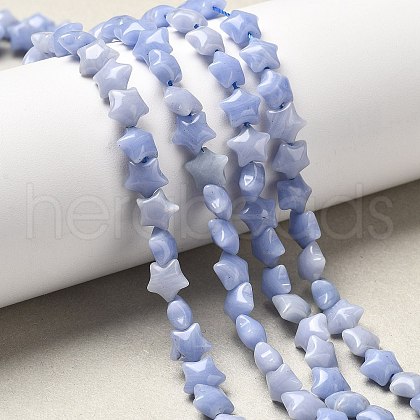 Synthetic Blue Lace Agate Beads Strands G-Z080-A21-8mm-1