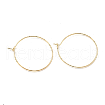 Brass Hoop Earring Findings KK-H503-33G-02-1