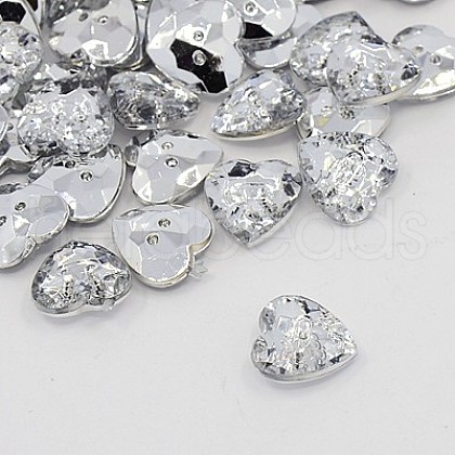 Acrylic Rhinestone Buttons BUTT-J007-01-C-1