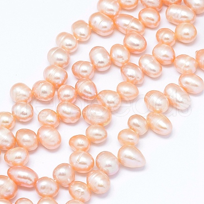 Natural Cultured Freshwater Pearl Beads Strands PEAR-G004-03D-01-1