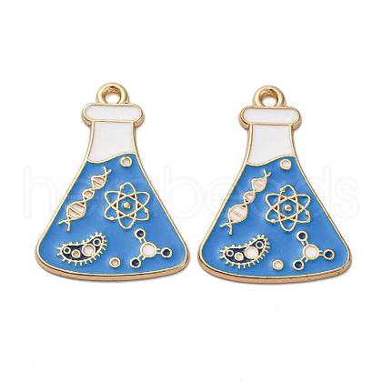 Chemistry Theme Alloy Enamel Pendants ENAM-V002-01L-KCG-1