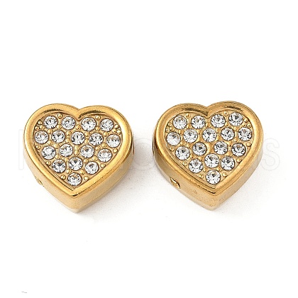 304 Stainless Steel Crystal Rhinestone Beads STAS-U050-01C-G-1