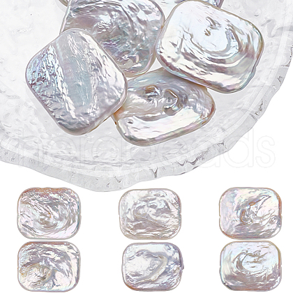 SUNNYCLUE 6Pcs Natural Keshi Pearl Beads PEAR-SC0001-24-1
