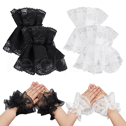 ANATTASOUL 2 Pairs 2 Colors Polyester Oversleeves AJEW-AN0007-22-1