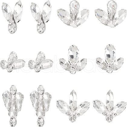 Fingerinspire 12Pcs 6 Style Sew on Rhinestone RGLA-FG0001-04-1