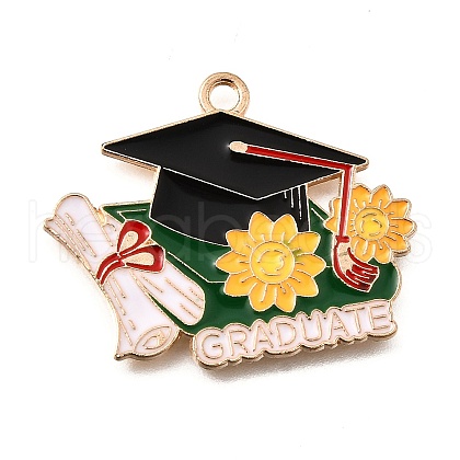 Alloy Enamel Pendants ENAM-D302-02KCG-04A-1