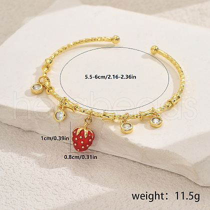 Brass Pave Cubic Zirconia Cuff Bangles IM6827-4-1