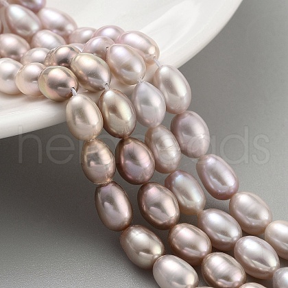 Natural Cultured Freshwater Pearl Beads Strands PEAR-P062-10E-1