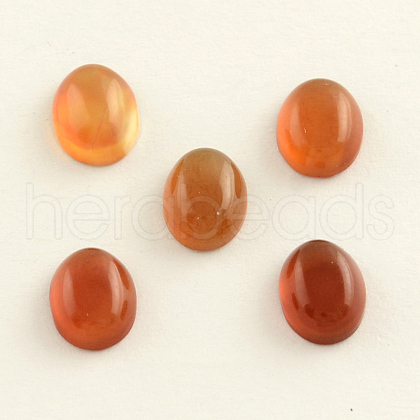 Dyed Natural Brazil Red Agate Oval Cabochons G-R261-13-1