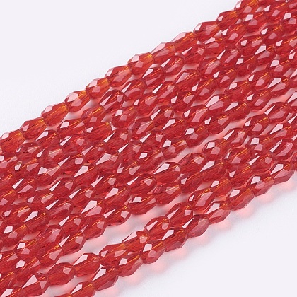 Faceted Glass Beads Strands GLAA-A036-F15-1