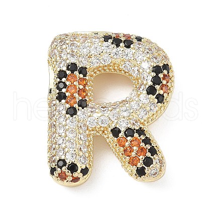 Brass Micro Pave Cubic Zirconia Pendants KK-Z108-02G-R-1