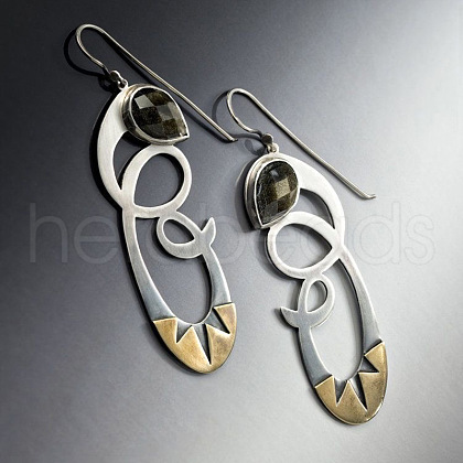 National Style Alloy Plastic Dangle Earrings FS-WGBC682-07-1