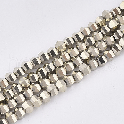 Electroplate Glass Beads Strands EGLA-S176-07B-E03-1