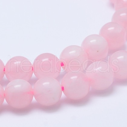 Natural Madagascar Rose Quartz Beads Strads X-G-D655-6mm-1