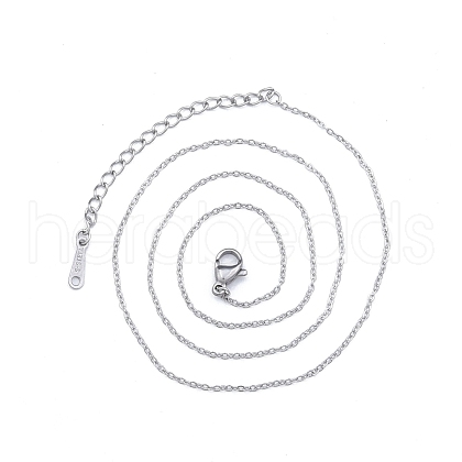Non-Tarnish 304 Stainless Steel Cable Chains Necklace for Men Women NJEW-N050-A03-S12-1