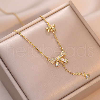 Alloy Crystal Rhinestone Pendant Necklaces for Women WGE6163-05-1