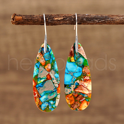 Bohemian Emperor Stone Teardrop Dangle Earrings HQ3586-1-1