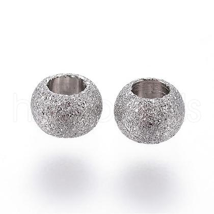 Tarnish Resistant 304 Stainless Steel Textured Spacer Beads STAS-P108-04P-1