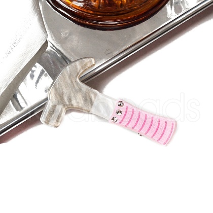 Cute Acrylic Tool Alligator  Hair Clip with Rhinestone PW-WG45B99-09-1