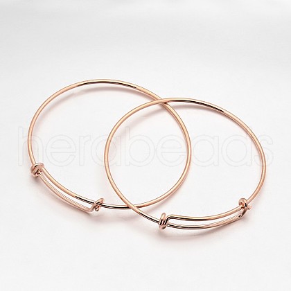 Adjustable Brass Bangles Making X-BJEW-E218-01RG-1