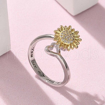 Rotatable Open Finger Rings for Women RJEW-H245-02PG-1