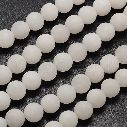 Natural White Jade Beads Strands G-D671-4mm-1