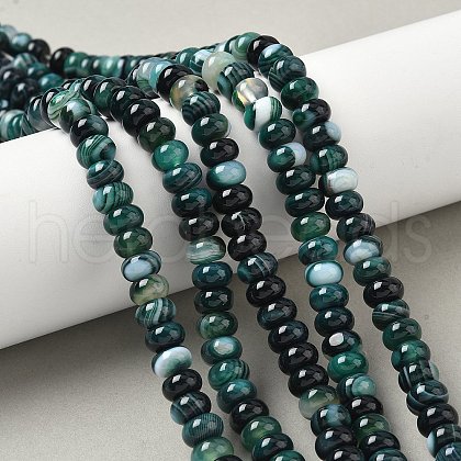 Natural Banded Agate Beads Strands G-F790-I01-01R-1