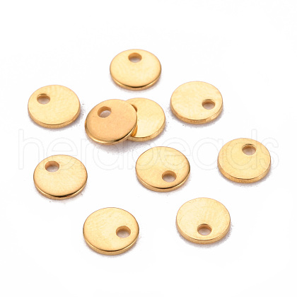 201 Stainless Steel Stamping Blank Tag Pendants STAS-T058-6mm-G-1