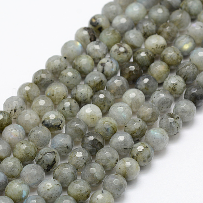 Natural Labradorite Beads Strands G-P322-28-8mm-1