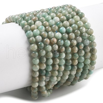 Natural Amazonite Beads Strands G-K068-03-4mm-A-1