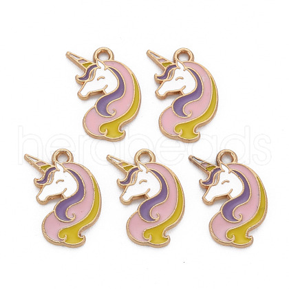 Alloy Enamel Pendants ENAM-S126-066A-NR-1