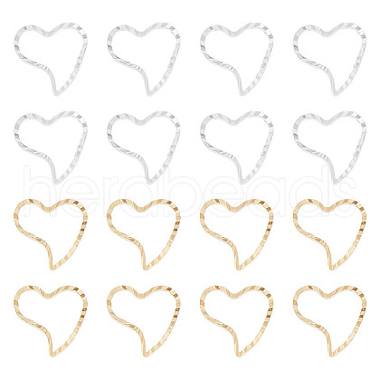 GOMAKERER 60Pcs 2 Colors Brass Linking Rings KK-GO0001-28-1