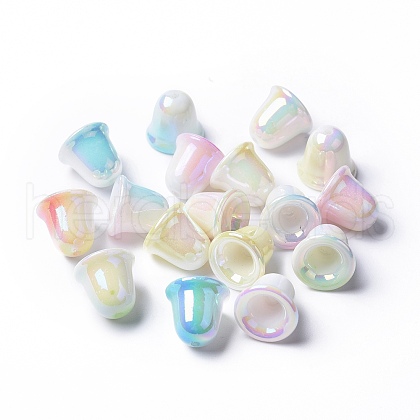 Two Tone Opaque Acrylic Beads X-SACR-K004-02-1