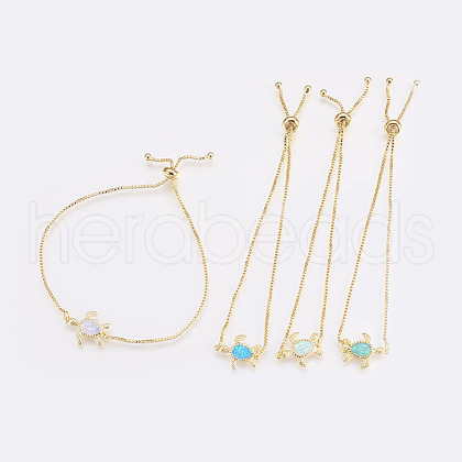Adjustable Brass Bolo Bracelets BJEW-L618-02G-1