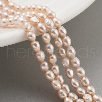 Natural Cultured Freshwater Pearl Beads Strands PEAR-P062-01G-1