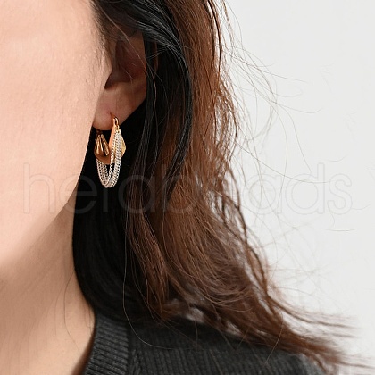 Aloy Bag Hoop Earrings EJEW-H160-01GS-1