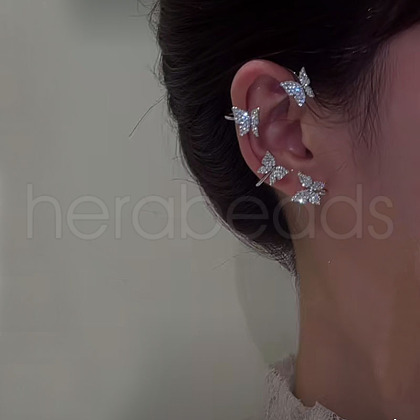 Alloy Rhinestone Cuff Earrings FS-WGFB378-03-1