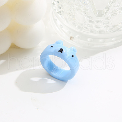 Cute Cartoon Resin Finger Rings for Women WG24438-08-1