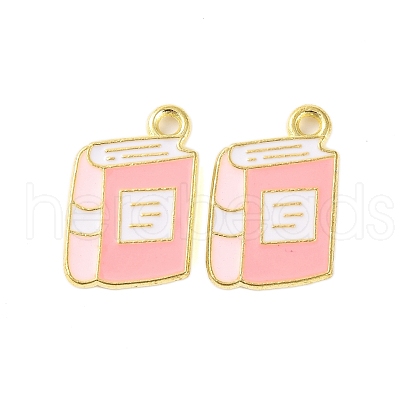 Golden Plated Alloy Enamel Pendants ENAM-Z017-12G-03-1