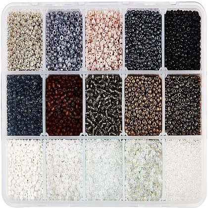 12/0 Glass Seed Beads SEED-NB0001-12A-2mm-1
