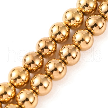 Electroplated Synthetic Non-magnetic Hematite Beads Strands G-H027-C01-04-1