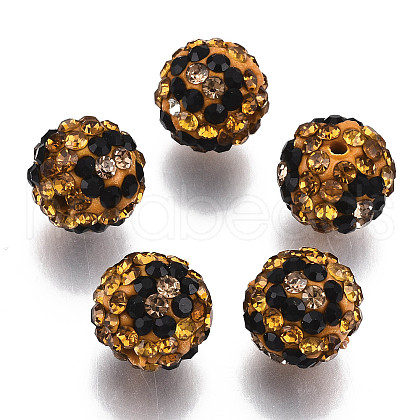 Polymer Clay Rhinestone Beads RB-N051-012F-1