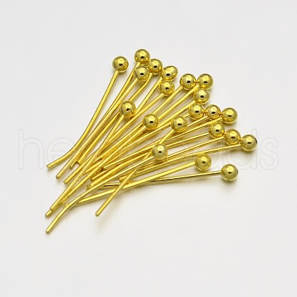 Brass Ball Head Pins KK-E647-19G-30mm-1