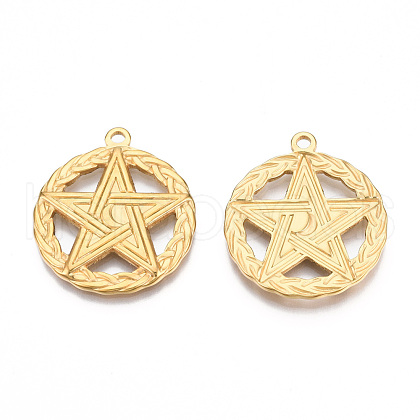 Ion Plating(IP) 201 Stainless Steel Pendants STAS-N098-076LG-1