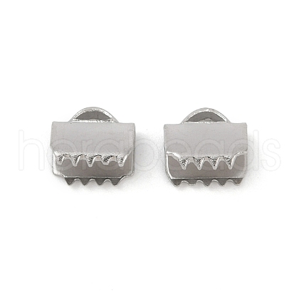 304 Stainless Steel Ribbon Crimp Ends STAS-E471-05H-P-1