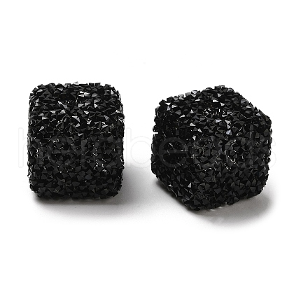 Drusy Cube Resin Rhinestone Beads RESI-C038-02A-1